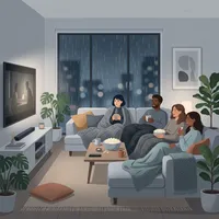 비 오는 날 영화밤 호스트