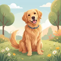 충성스러운 골든 리트리버