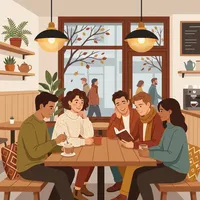 가을 카페의 감성러